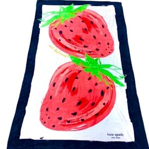 Kate Spade strawberry beach towel NWT 40x70